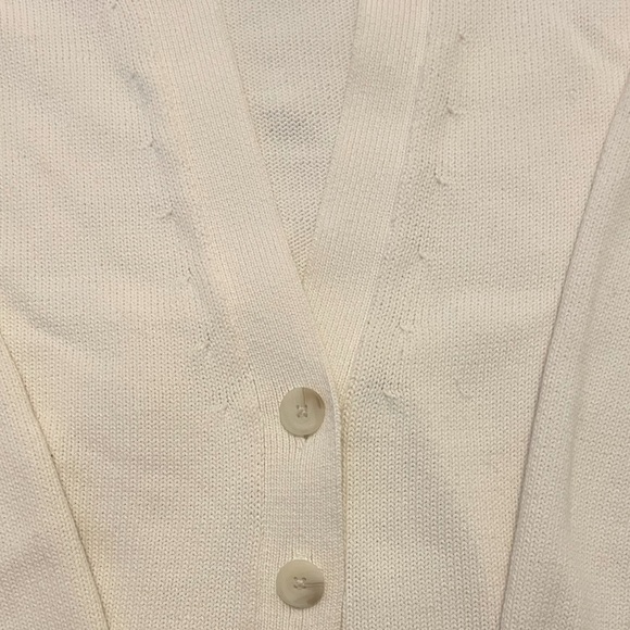 Banana Republic Cream Cardigan Sweater V-Neck Knit - Picture 4 of 11